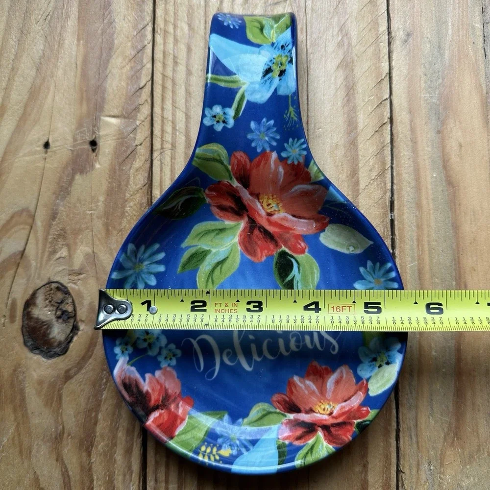The Pioneer Woman Spring Bouquet Spoon Rest Blue Floral Make Life Delicious
